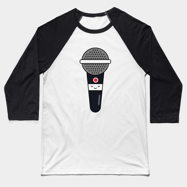 Microphone Baseball T-Shirt by WildSloths